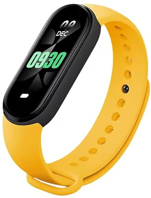 ELLENNE Reloj Band Smart M8 8 frecuencia cardíaca Oxigenación Stress impermeable IP67 sueño carga magnética (amarillo)