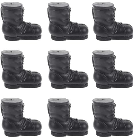 Amosfun 10stücke Teiliges Weihnachtsmann Stiefel Dekorationsset Detailreiche Miniaturschuhe Für Festliche Weihnachtsdeko Vielseitig Verwendbar Als Partyaccessoire Und DIY-handwerkskunst
