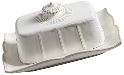SHOWERORO Caja De Mantequilla Exquisita Mantequera Delicada Tapa Bandeja Para Postres y Galletas Para Mesa De Comedor