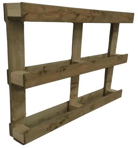 Urbaner Gemüsegarten, Wandmontage, Paletten-Stil, behandeltes Holz, für den Außenbereich, 100 x 80 x 15 cm