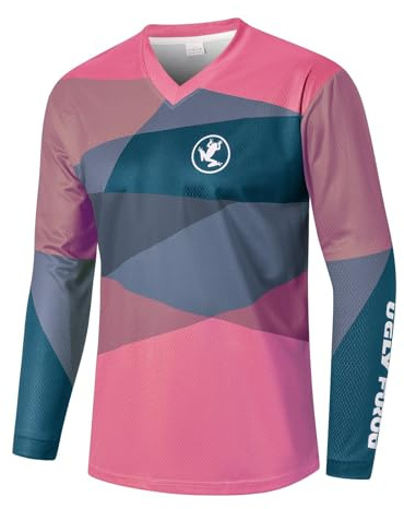 UGLY FROG Sjfhu Herren-Mountainbike-Trikot, Herren-Radtrikot, Motocross, Downhill-Trikot, Schnell Trocknend Und Atmungsaktiv, Geeignet Für MTB/BMX/Cross-Country-Motorräder Und Andere Sportarten