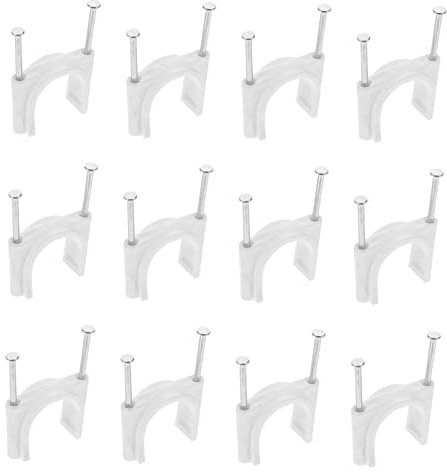 Gadpiparty 1juego Clips De Cable De Doble Pvc Para Organización De Cables Fijación Práctica y Usb Color Blanco