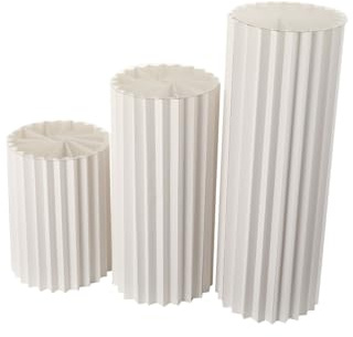 Cozyel 3PCS Cylindrical Support Columns Roman Column Flower Pot Cake Stand Floor Plant Tables Dessert Table Foldable Cardboard Columns for Wedding Parties Reception Decoration, Height 40cm, 60cm, 80cm