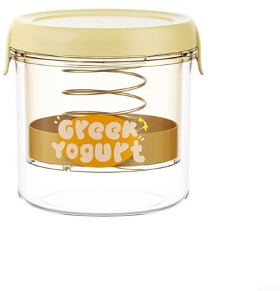Innovative Yogurt Strainer Perfect Kitchen Gadget for DIY Greek Yogurt Lovers (Round Yellow)