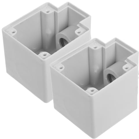 Veemoon 2pcs Socket Box Outdoor Splash Power Socket Timer Cord Cover Electrical Protection for Garden Pool Camping