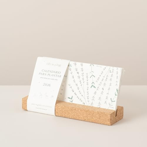Pflanzkalender 2026 | Papierkalender mit Blumensamen zum Aussäen eines Blattes für jeden Monat | Einzigartiges und nachhaltiges Geschenk