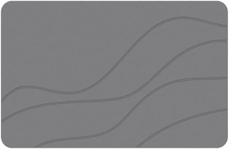 2026 Alfombra de baño de piedra tierra de diatomeas de secado rápido, alfombra absorbente de agua, ducha exterior, material de piedra de diatomita (gris, 60 x 40 cm)