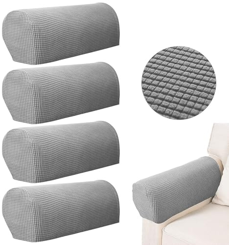 GWAWG 4PCS Armchair Covers Protectors Slipcover,Sofa Arm Covers Anti Slip,Polyester chair arm covers protectors,Sofa Chair Furniture Protector Couches Recliner for Sofa Protector Couches Recliner
