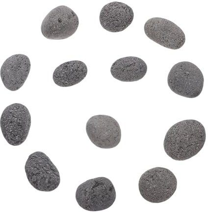 ANDRESLAD Pierres de Sauna Naturelles en Roche Volcanique 3-5 CM 1,9 Kg pour Sauna Électrique et Poêle à Bois Résistantes aux Fissures Chauffage Rapide et Vapeur Longue Durée Accessoires Spa