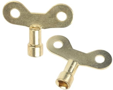 Llaves de purga de radiador doradas, paquete de 2/5/10 llaves de ventilación de metal para sistemas de calefacción, diseño compacto sin herramientas para liberación rápida del aire