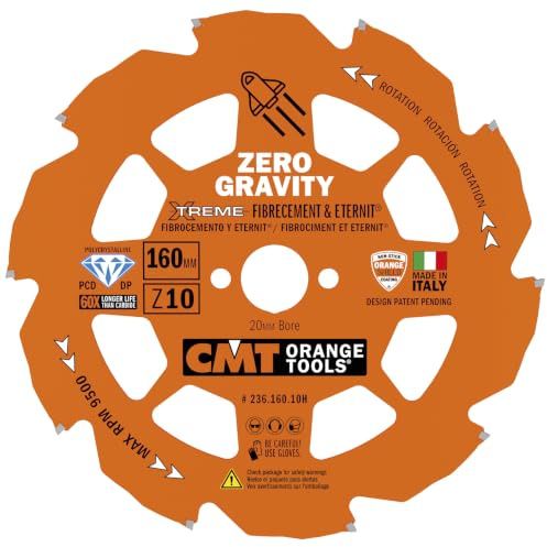 CMT ORANGE TOOLS 236.160.10H - KREISSÄGEBLATT FÜR FASERZEMENT DP D160X2.4X20 Z=10 TCG