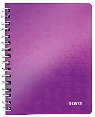 LEITZ WOW Blocco PP 80 fogli a quadretti A5 - Viola metallizzato - 46410162