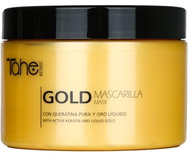 Tahe Botanic Gold Mascarilla Capilar Regeneradora con Queratina Pura y Oro Líquido (300 ml)