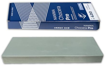 Sanelli Ambrogio, Naniwa Professional Stone, Pietra Affilacoltelli Professionale, Grana Grezza #400, Ideale per Correggere le Lame Scheggiate, Splash&Go, Made in Japan, Made in Japan