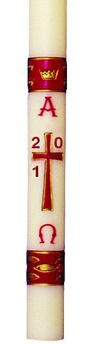 Gloria Burgundy Paschal Candle