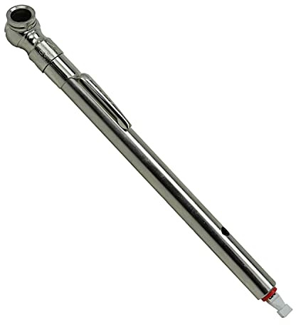Milton S-928 Air/Water-Filled Tire Pencil Pressure Gauge, Built-in Deflator Valve, Pressure Measured in PSI & kPa, Easy to Read