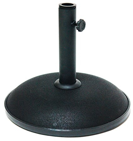 DEMA Sonnenschirmständer Mattschwarz 11 kg, Betonkern, Metall Rohrhalter, PVC Bodenschoner, stabil & Kratzfest, für Schirme bis 2 m, passend für 24-41 mm Stangendurchmesser