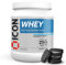 ICON Nutrition Whey Protein Powder — Cookies N Cream — High Protein, Grass Fed, Low Carbs & Fat, Gluten-Free, Complete Amino Acid Profile, Cold Shakes or Mix with Foods — 960g, 30 Servings