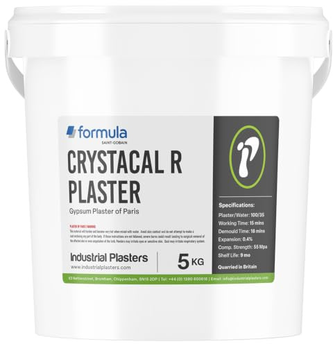 Crystacal R Plaster, Hard White Casting Plaster in Sealed Bucket 5kg