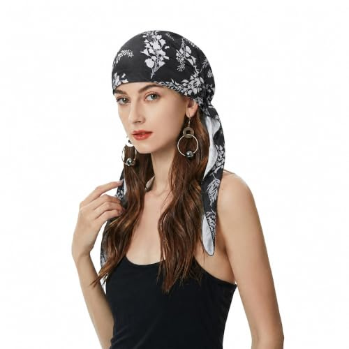 ZLYC Damen Chemo Turban Mütze Vorgebundenes Kopftuch Headwraps Leichte Hut | Leicht Atmungsaktiv