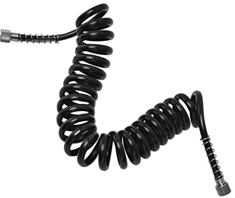 Tubo Flessibile a Spirale in Poliuretano, 2m, Connettore Filettato G1/8 Femmina, per Aerografo da Verniciatura
