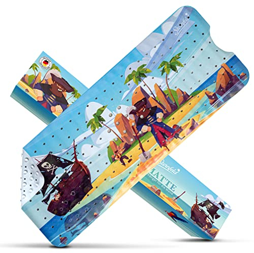 Sternfeld Badewannenmatte rutschfest [100x40 cm] - Antibakterielle Antirutschmatte Badewanne - BPA freie Badematte rutschfest mit Aufhängehaken - Schimmelresistente Rutschmatte Badewanne