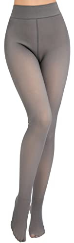 Famulily Womens Plus Size Sexy Strumpfhosen Weiche Opaque Fuß Strumpfhose Leichte Party Seide Strümpfe Grau 80g