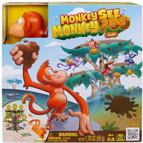 Monkey See Monkey Poo Game for Kids with Fake Poo, Fun Games | Sensory Toys | Family Games | Funny Gifts, For Preschoolers Aged 4 and up
