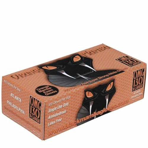 DIFF - Gants nitrile jetable BLACK MAMBA orange XL T9/10 (X 100) - DIFF