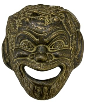 Artigianato Artistico Cav. Filippo D'Aloise snc Máscara para decoración de fuente, máscara de metal, para exterior, jardín, accesorio