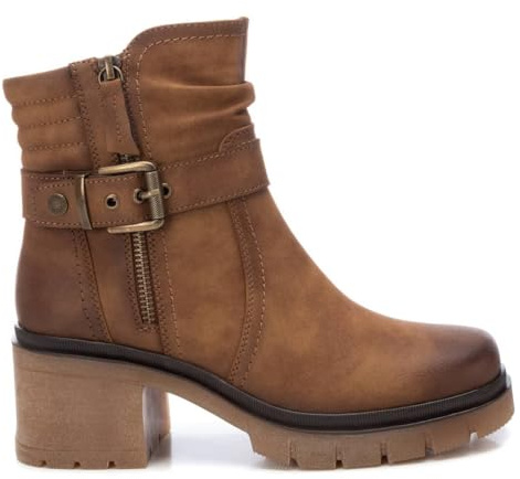 REFRESH - Botín Mujer Camel - Calzado Cómodo y Versátil - Moda casual - Modelo 17226502 (Talla 36)