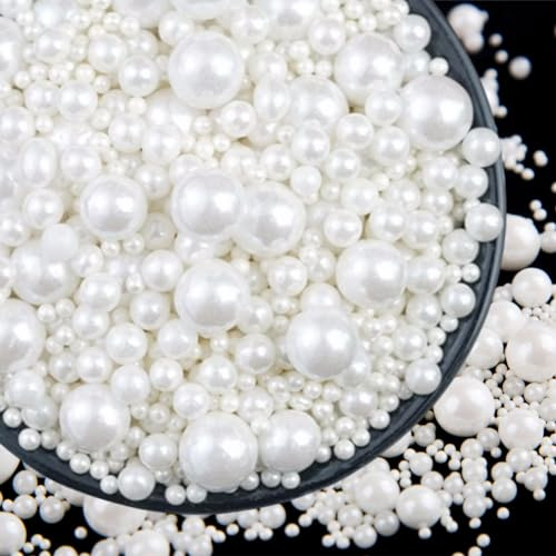 Edible White Pearls for cake decorating 120G White Pearl Edible Cake Topper Birthday Christmas Halloween Thanksgiving Wedding cake decoration