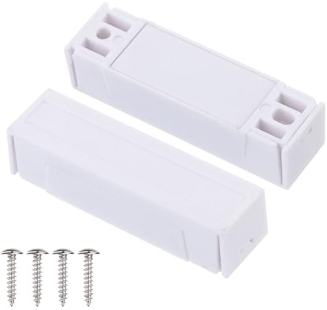 PATIKIL Oberflächenmontage Verkabelt NC Tür Kontakt 5Stk 0-100v/0.5amp Magnetischer Reed Schalter für Heim Alarm Sicherheit System Weiß