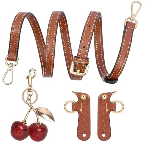 Gastinsave Schultergurt für Longchomp Tasche Damen, Längenverstellbarer Ersatzriemen aus Leder für Mini Longchomp Tasche, Taschengurt Gurt Umhängegurt