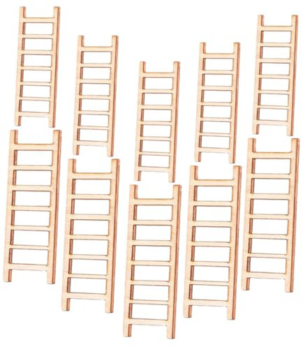 VILLFUL 40pcs Realistic Miniature Ladders Wood Decor Landscape Mini Ladders Mini House Decorations