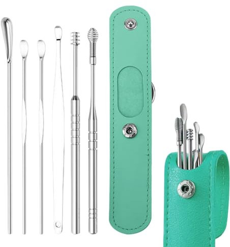 Rimozione Della Cera 'orecchio - Kit Professionale Per La Pulizia Delle Orecchie Con Borsa Di Stoccaggio In PU | Detergente Per Cera Per Orecchie Set Di Strumenti Di Pulizia Per Bambini