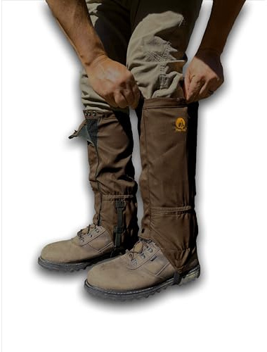 Pike Trail Adjustable Leg Gaiters - Lightweight, Waterproof - Leg Guards for Men & Women - Hiking Essentials Ideal for Hunting, Trekking & Fishing - 1 Pair