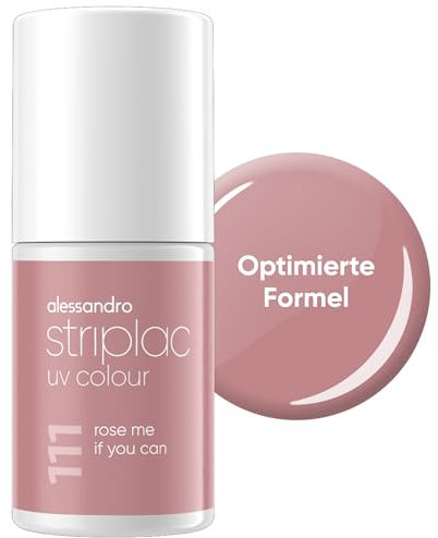 alessandro Striplac UV-Nagellack Rose Me If You Can - Deckend & Kratzfest bis zu 15 Tage - Leichtes Auftragen - Schonende Abziehtechnologie - Vegan - Rosa, Nude, 6,5ml