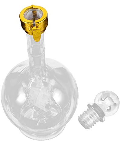JECOMPRIS Garrafa de Vino Creativa Forma de Barco de Vidrio Transparente Decantador de Whisky para y Aroma de Vinos Rojos y Blancos