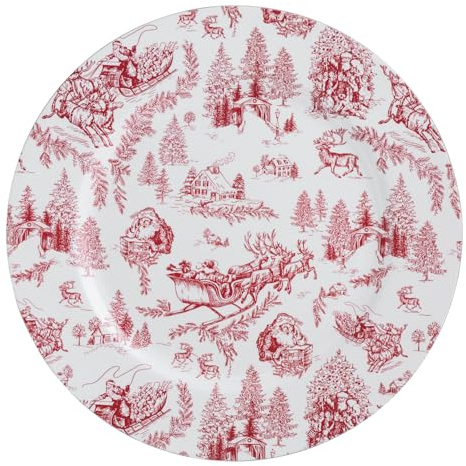 Mud Pie Christmas Toile Charger