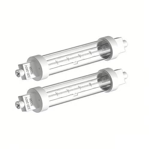 MONDEX Lampadina Alogena R7S 118mm 500W 230V, 118mm Lampadine Alogena R7S Dimmerabile J118 Lineare Alogena Luce Bianca Calda 2300K, Food Gantry Heat Bulb per Buffet, Mensa, Cucina, Scuola, 2 Pezzi
