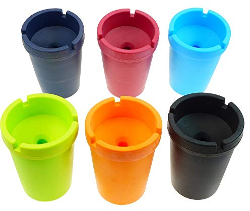 EuroDiscount OW – Pattumiera per Sigarette con posacenere, 6 Pezzi, Monocolore