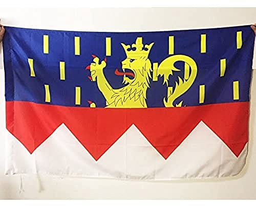 AZ FLAG Drapeau Jura 90x60 cm Polyester 100D Fourreau | Usage intérieur et extérieur Drapeau décoratif du département juracien coutures doubles et bords renforcés