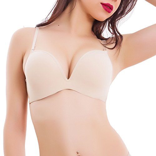 Toocool - Reggiseno Donna Super Push up Fascia +2 Taglie Love And Bra Intimo Meraviglioso [IV,Beige]
