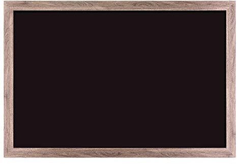 U Brands Chalk Board, Magnetic Blackboard 91x61 cm with Rustic Wood Frame, Premium Matte Surface, Vertical or Horizontal Wall Mount, Perfect for School, Office, Home, Kitchen, School Board