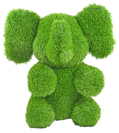 Kögler 53256 - AniPlants Elefant, Deko-Figur aus Kunstrasen, ca. 32 x 46 x 50 cm groß, wetterfest und formstabil, mit Ankern zur Befestigung, ideal als Deko für Garten und Haus