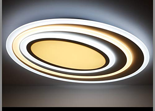 TonHan LED Deckenleuchte XW092 80x65 cm 94W mit Fernbedienung Lichtfarbe/Helligkeit einstellbar Acryl-Schirm A+,LED Wohnzimmerleuchte (Xw92 80 * 65cm 94W)
