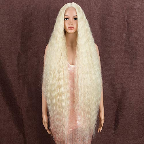Style Icon Lace Front Perücken Perücken 100cm lang gewellt Synthetische Perücken für Frauen Low Medium Part Hitzebeständige Fasern Lace Front (Blonde)