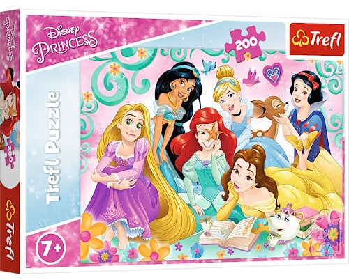 Trefl - Puzzle 200 Teile, Die fröhliche Welt der Prinzessinnen, Disney, 7+