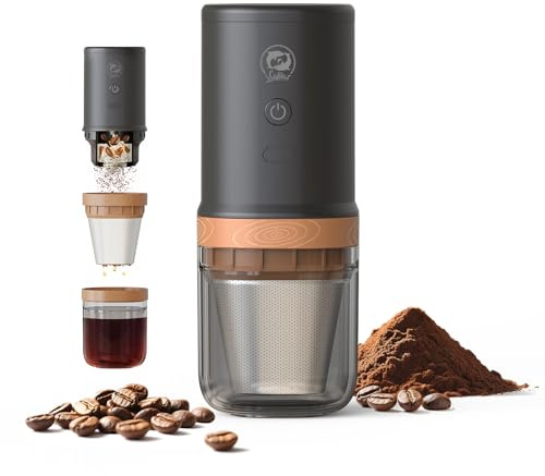 i Cafilas Coffee Electric Grinder Portable Trave Must Own & Dripper Pour Over All in One Rechargeable High Precision High Speed Coffee Bean Grinder